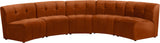 Limitless 5pc Modular Sectional - Luxurious Velvet Upholstery with Contemporary Design & Comfort