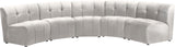 Limitless 5pc Modular Sectional - Luxurious Velvet Upholstery with Contemporary Design & Comfort