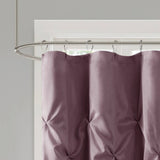 Pinch Plated Silky Shower Curtain, Plum Purple