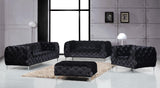 Mercer Contemporary Loveseat – Elegant Velvet Seating with Modern Design and Chrome Accents for Style