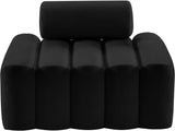Melody Elegant Velvet Contemporary Chair with Deep Channel Tufting for Chic Modern Living Spaces