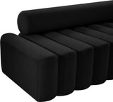 Melody Elegant Velvet Contemporary Chair with Deep Channel Tufting for Chic Modern Living Spaces