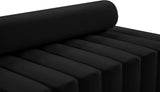 Melody Elegant Velvet Contemporary Chair with Deep Channel Tufting for Chic Modern Living Spaces