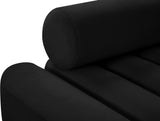 Melody Elegant Velvet Contemporary Chair with Deep Channel Tufting for Chic Modern Living Spaces