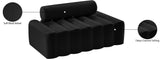 Melody Contemporary Loveseat - Chic Velvet Upholstered Seating with Deep Channel Tufting Design