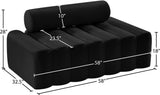 Melody Contemporary Loveseat - Chic Velvet Upholstered Seating with Deep Channel Tufting Design