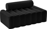 Melody Contemporary Loveseat - Chic Velvet Upholstered Seating with Deep Channel Tufting Design
