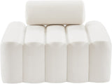 Melody Elegant Velvet Contemporary Chair with Deep Channel Tufting for Chic Modern Living Spaces