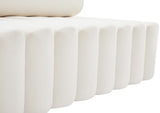 Melody Elegant Velvet Contemporary Chair with Deep Channel Tufting for Chic Modern Living Spaces