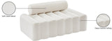 Melody Contemporary Loveseat - Chic Velvet Upholstered Seating with Deep Channel Tufting Design