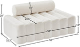 Melody Contemporary Loveseat - Chic Velvet Upholstered Seating with Deep Channel Tufting Design