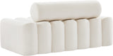 Melody Contemporary Loveseat - Chic Velvet Upholstered Seating with Deep Channel Tufting Design