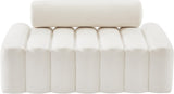 Melody Contemporary Loveseat - Chic Velvet Upholstered Seating with Deep Channel Tufting Design