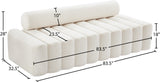 Melody Contemporary Sofa with Deep Channel Tufting - Chic Velvet Design for Modern Spaces