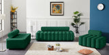 Melody Elegant Velvet Contemporary Chair with Deep Channel Tufting for Chic Modern Living Spaces