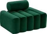 Melody Elegant Velvet Contemporary Chair with Deep Channel Tufting for Chic Modern Living Spaces