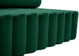 Melody Elegant Velvet Contemporary Chair with Deep Channel Tufting for Chic Modern Living Spaces
