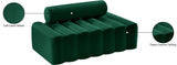 Melody Contemporary Loveseat - Chic Velvet Upholstered Seating with Deep Channel Tufting Design