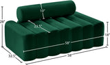 Melody Contemporary Loveseat - Chic Velvet Upholstered Seating with Deep Channel Tufting Design