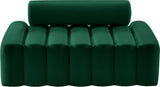 Melody Contemporary Loveseat - Chic Velvet Upholstered Seating with Deep Channel Tufting Design