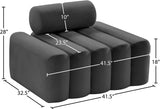 Melody Elegant Velvet Contemporary Chair with Deep Channel Tufting for Chic Modern Living Spaces