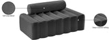 Melody Contemporary Loveseat - Chic Velvet Upholstered Seating with Deep Channel Tufting Design