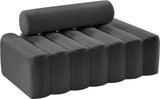 Melody Contemporary Loveseat - Chic Velvet Upholstered Seating with Deep Channel Tufting Design