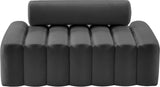Melody Contemporary Loveseat - Chic Velvet Upholstered Seating with Deep Channel Tufting Design