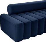 Melody Elegant Velvet Contemporary Chair with Deep Channel Tufting for Chic Modern Living Spaces