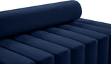 Melody Elegant Velvet Contemporary Chair with Deep Channel Tufting for Chic Modern Living Spaces