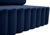 Melody Elegant Velvet Contemporary Chair with Deep Channel Tufting for Chic Modern Living Spaces