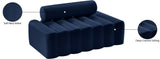 Melody Contemporary Loveseat - Chic Velvet Upholstered Seating with Deep Channel Tufting Design