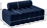 Melody Contemporary Loveseat - Chic Velvet Upholstered Seating with Deep Channel Tufting Design