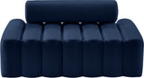 Melody Contemporary Loveseat - Chic Velvet Upholstered Seating with Deep Channel Tufting Design