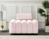 Melody Elegant Velvet Contemporary Chair with Deep Channel Tufting for Chic Modern Living Spaces