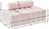 Melody Contemporary Loveseat - Chic Velvet Upholstered Seating with Deep Channel Tufting Design