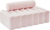 Melody Contemporary Loveseat - Chic Velvet Upholstered Seating with Deep Channel Tufting Design