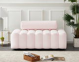 Melody Contemporary Loveseat - Chic Velvet Upholstered Seating with Deep Channel Tufting Design