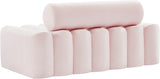 Melody Contemporary Loveseat - Chic Velvet Upholstered Seating with Deep Channel Tufting Design