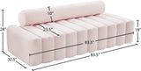 Melody Contemporary Sofa with Deep Channel Tufting - Chic Velvet Design for Modern Spaces