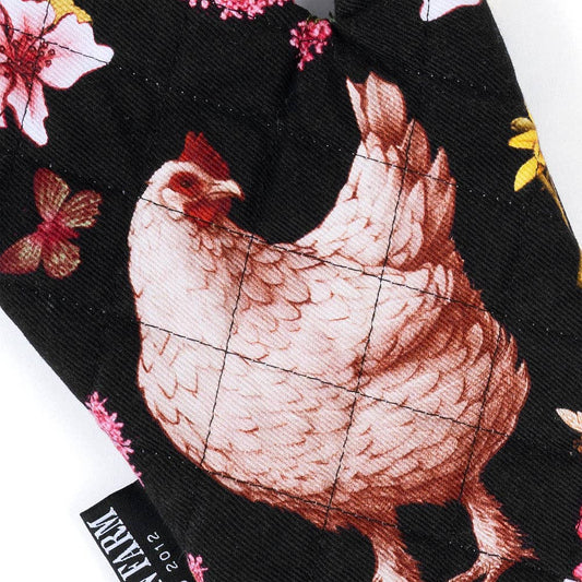 Blue Stallion Floral Bouquet Cotton Oven Mitts