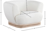 Kipton Elegant Mid-Century Modern Chair with Curved Back and Natural Oak Rubber Wood Base