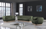 Kipton Elegant Mid-Century Modern Chair with Curved Back and Natural Oak Rubber Wood Base