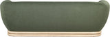 Kipton Elegant Mid-Century Modern Sofa with Curved Back and Natural Oak Finish for Cozy Living Rooms
