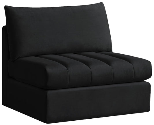 Jacob Modular Armless Chair - Luxurious Soft Upholstery, Deep Channel Tufting, Contemporary Design