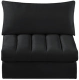 Jacob Modular Armless Chair - Luxurious Soft Upholstery, Deep Channel Tufting, Contemporary Design