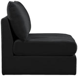 Jacob Modular Armless Chair - Luxurious Soft Upholstery, Deep Channel Tufting, Contemporary Design