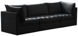 Jacob Velvet Modular Sofa - Luxurious Contemporary Seating with Deep Channel Tufting & Easy Attachment