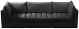 Jacob Velvet Modular Sofa - Luxurious Contemporary Seating with Deep Channel Tufting & Easy Attachment