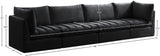 Jacob Velvet Modular Sofa - Luxurious Contemporary Seating with Deep Channel Tufting & Easy Attachment